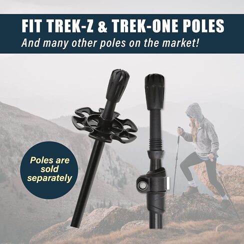 TREKOLOGY Black Trekking Pole Tips Replacement, 6pc/Set Hiking Pole Tips, Rubber Walking Pole Tips, Rubber Tips Trekking Poles Tip Walking Stick/ 11mm Hole Diameter - Fit Most Standard Hiking Poles in Kuwait