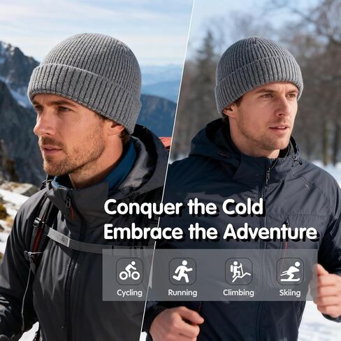 XL XXL Mens Beanie ، قبعة قبعة من الصوف للرجال ، قبعات بيني للرجال ، وينتاب شتاء قبعة سكيلي قبعة التزلج على التزلج قبعات مسكر in Kuwait