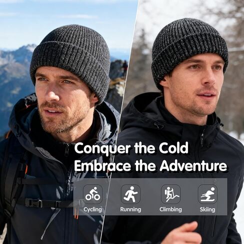 XL XXL Mens Beanie ، قبعة قبعة من الصوف للرجال ، قبعات بيني للرجال ، وينتاب شتاء قبعة سكيلي قبعة التزلج على التزلج قبعات مسكر in Kuwait