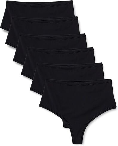 Amazon Essentials Women's Microfiber Thong, Pack of 6 in Saudi Arabia