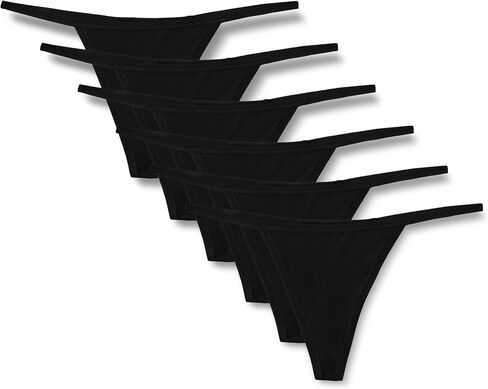 Amazon Essentials Women's Microfiber Thong, Pack of 6 in Saudi Arabia