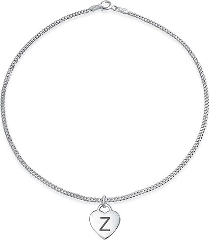 نصي ABC HEART صغير جدًا أو حظر الحروف الأبجدية A-Z Anklet الأولية للمراهقين للنساء .925 STERLIN in Saudi Arabia