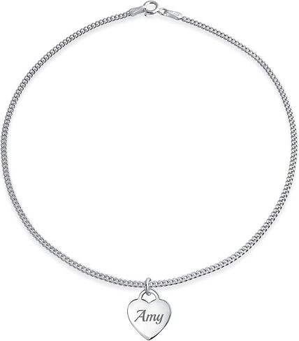 نصي ABC HEART صغير جدًا أو حظر الحروف الأبجدية A-Z Anklet الأولية للمراهقين للنساء .925 STERLIN in Saudi Arabia