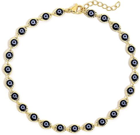 SLOONG Evil Eye Beaded Anklet Bracelets for Women, 14K Gold Plated Ankle Bracelet Jewelry Beach Beads Anklet Set Ankle Bracelets for Women in Kuwait
