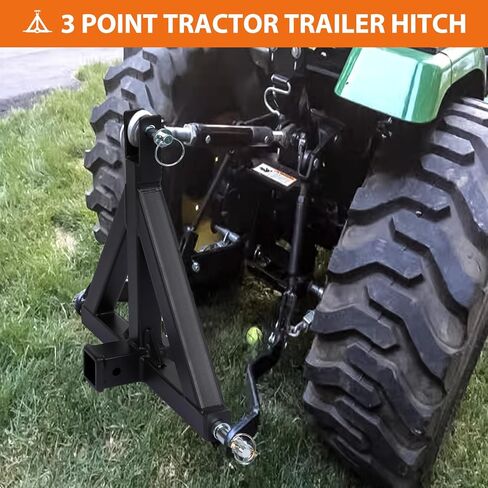 3 Point Gooseneck Trailer Hitch with 2 inch Receivers for Cat1, 3000lbs Capacity 3 Point Quick Hitch Attachment with Trailer Gooseneck Trailer Ball Drawbar Fits Category 1 Tractors in Saudi Arabia