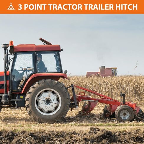 3 Point Gooseneck Trailer Hitch with 2 inch Receivers for Cat1, 3000lbs Capacity 3 Point Quick Hitch Attachment with Trailer Gooseneck Trailer Ball Drawbar Fits Category 1 Tractors in Saudi Arabia