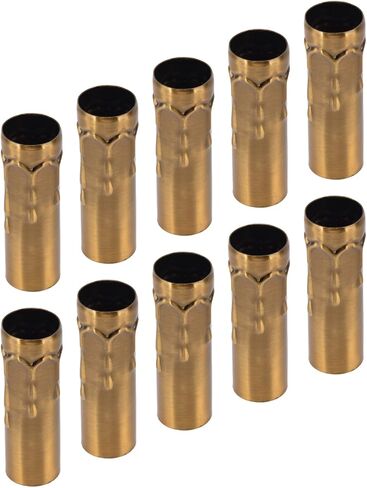 10PCS Chandelier Candle Sleeves, Metal Tube for Candle Colorful Chandelier Covers Holder 25x80mm for E14 Lamp (Yellow) in Saudi Arabia