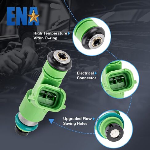 ENA 12 Holes Fuel Injectors Compatible with INFINITI Q50 FX35 EX35 G35 Nissan Altima Maxima Murano 350Z Pathfinder 3.5L 2008 2009 2010 2011 2012 2013 2014 2015 2016 Replacement for FJ1017 Set of 6 in Saudi Arabia