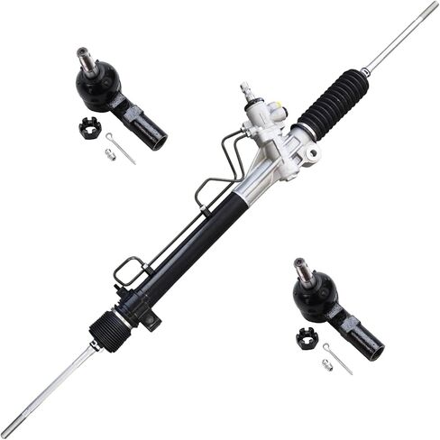 Detroit Axle - Steering Rack & Pinion Kit for 1998-2003 Toyota Sienna 1999 2000 2001 2002, Complete Power Steering Rack & Pinion Assembly, 2 Outer Tie Rod Ends Replacement in Saudi Arabia