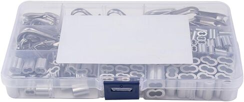 Cnonee1 Automative Crimping Loop Sleeve Assortment for Wire Rope Cable Thimbles Rigging 1/16"-3/16 in Saudi Arabia