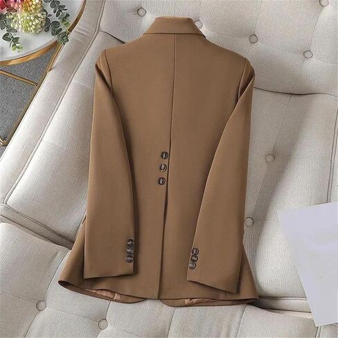 Women Blazer Spring Autumn Business Work Wear Long Sleeve Single Button Solid Formal Jacke in Saudi Arabia