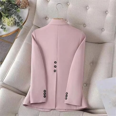 Women Blazer Spring Autumn Business Work Wear Long Sleeve Single Button Solid Formal Jacke in Saudi Arabia