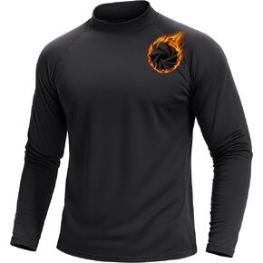 TACVASEN MANS FLEECE SHIRT SHIRT SHIRT TRATLE TRATLE BASE BASE LONG SLEEVE ATTROCTIC DARKIRT UNDERSHIRT WINTER TOPS in Saudi Arabia