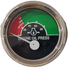 Electrical Oil Pressure Gauge fits Oil Gauge fits John Deere 350 380 440C 444 444C 444D 450 480 544 550 AT164542 Chrome Bezel in Saudi Arabia