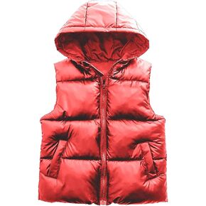 Boys Girls Winter Puffer Vest Hooded Lightweight Down Vests Sleeveless Kids Zipper Outerwear Coat Warm Quilted Puffy Jackets in Saudi Arabia