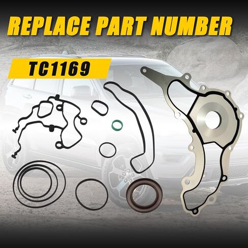Timing Cover Gasket Compatible with 2011-2017 Dodge Grand Caravan Jeep Grand Cherokee Chrysler 3.2L 3.6L V6 Engine,Replace for TC1169 in Kuwait