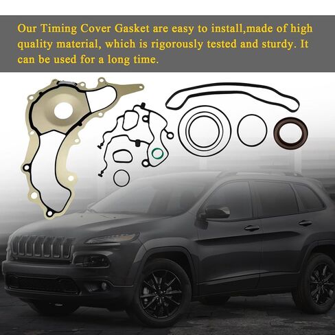 Timing Cover Gasket Compatible with 2011-2017 Dodge Grand Caravan Jeep Grand Cherokee Chrysler 3.2L 3.6L V6 Engine,Replace for TC1169 in Kuwait