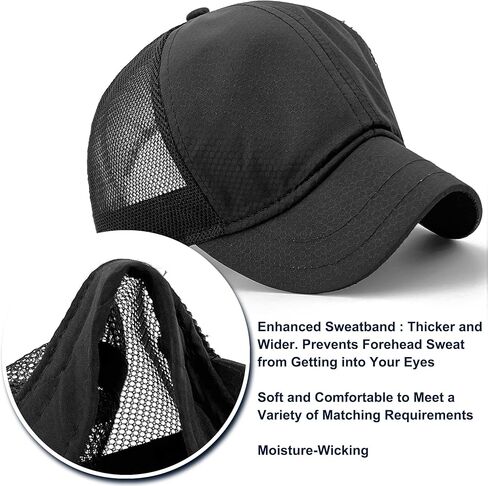 شبكة الظهر قصيرة حافة قبعات البيسبول للرجال قصيرة بيل القبعات للنساء ذيل حصان الحكم المجهزة الجري الرياضة في الهواء الطلق in Kuwait