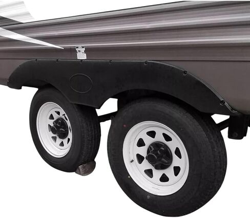 Tandem Trailer Fender Skirt Pair, Black, Compatible with RVs, Campers and Trailers, Left and Right Side, Strong Flexible Durable in Saudi Arabia