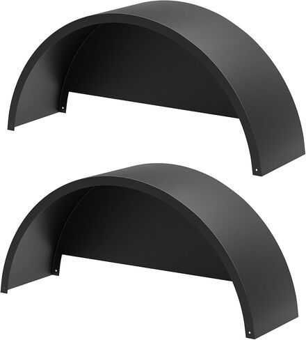 Felet Round Single Axle Trailer Fender 14 "To 16" عجلات - 32 "× 9" × 15 "استبدال للسيارات Rauler Trailer Landscape Round Steel (2pcs) in Kuwait