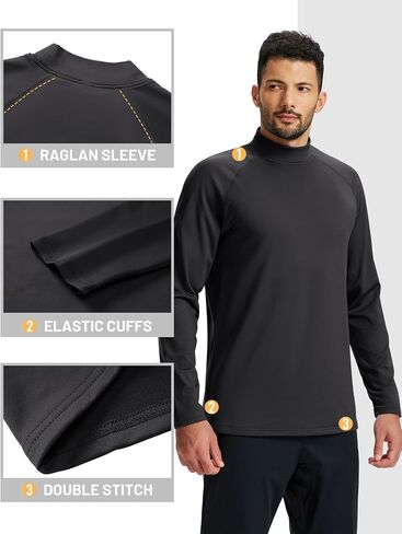 TACVASEN Mens Thermal Fleece Shirt Mock Turtle Neck Base Layer Long Sleeve Athletic Warm Undershirt Winter Running Tops in Saudi Arabia