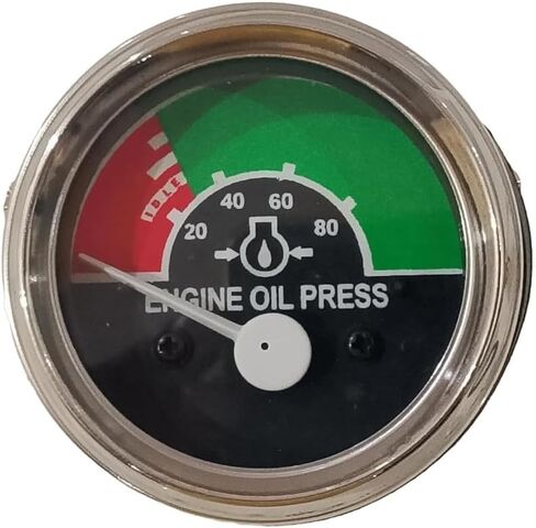Electrical Oil Pressure Gauge fits Oil Gauge fits John Deere 350 380 440C 444 444C 444D 450 480 544 550 AT164542 Chrome Bezel in Saudi Arabia