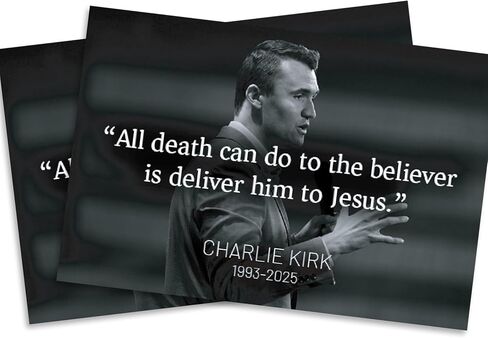 RIP Charlie Kirk اقتباس الاستراحة في ملصقات السلام - 2 حزمة ملصق تكريم إيجابي التذكاري - 5 بوصات مقاومة للماء ، in Kuwait