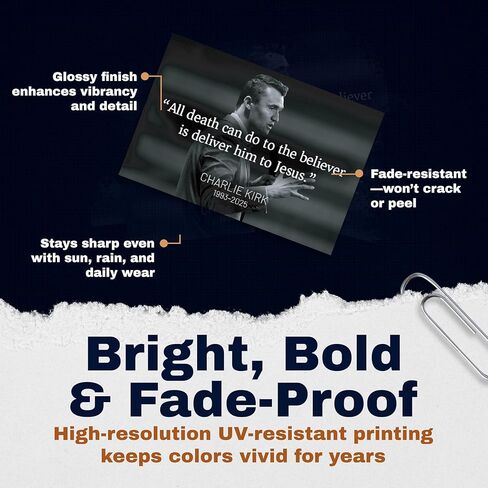 RIP Charlie Kirk اقتباس الاستراحة في ملصقات السلام - 2 حزمة ملصق تكريم إيجابي التذكاري - 5 بوصات مقاومة للماء ، in Kuwait