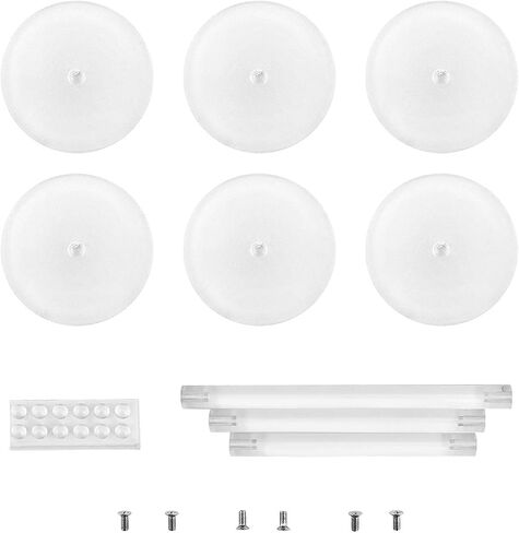 Qwork Round Round Display Stand ، Fremium Clear Round Riser ، مجموعة من 3 in Saudi Arabia