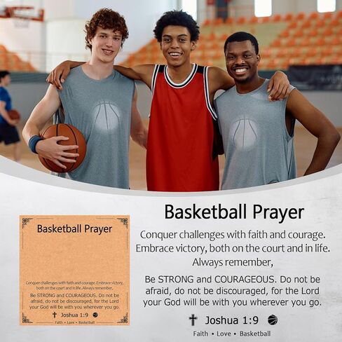 EPIRORA Soccer Baseball Basketball Football Gifts for Boys Men- 20" + 2" Inches Stainless Steel Bible Verse Cross Pendant Necklace, Inspirational Religious Jewelry Gifts for Teen Boy in Saudi Arabia