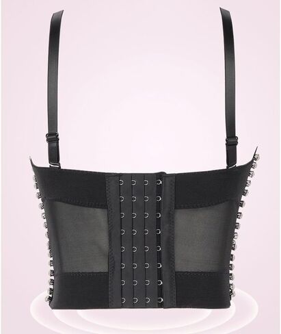 Women's Suspenders Nail Beaded Bright Diamond Fish Bone Sculpted Bodice Pull Up Short in Saudi Arabia
