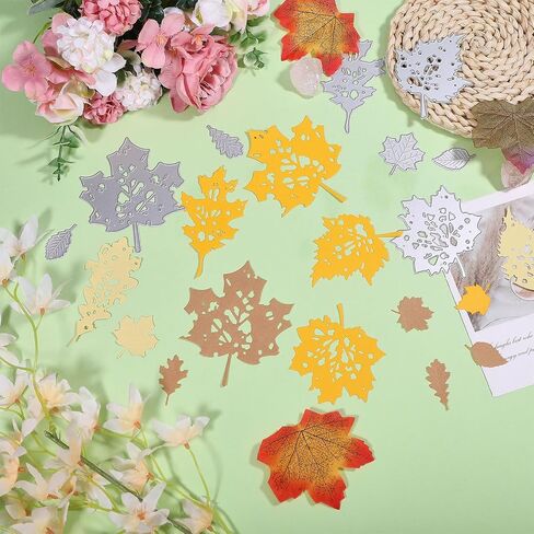 GLOBLELAND Autumn Broken Leaves Cutting Dies for Card Making Metal Fall Broken Maple Leaves Die Cuts Cutting Dies Templates for Scrapbooking Journal Paper Craft Decor in Saudi Arabia