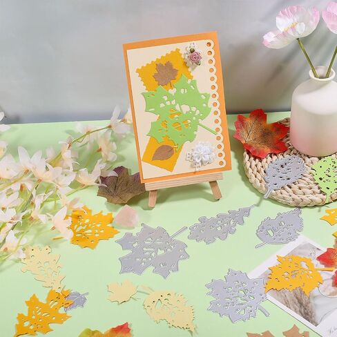 GLOBLELAND Autumn Broken Leaves Cutting Dies for Card Making Metal Fall Broken Maple Leaves Die Cuts Cutting Dies Templates for Scrapbooking Journal Paper Craft Decor in Saudi Arabia
