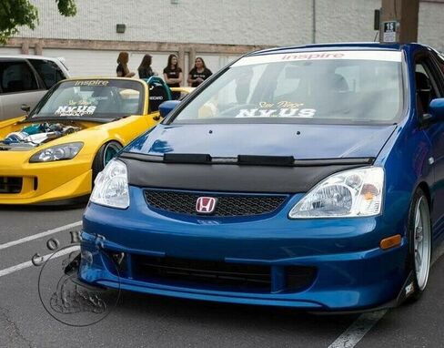 Car Bonnet Mask Hood Bra Fits Honda Civic Hatchback 01 02 03 04 05 2001 2002 2003 2004 2005 EP3 Type R in Saudi Arabia