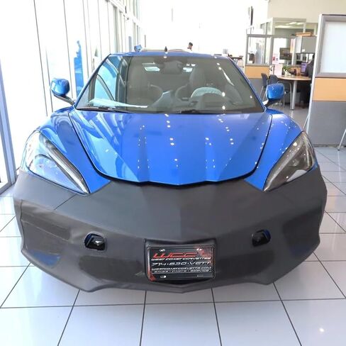 C8 Corvette Lebra Custom Front End Car Bra - Black for 2020-2025 Corvettes بدون Z51 (بدون فتح لوحة الترخيص) in Saudi Arabia
