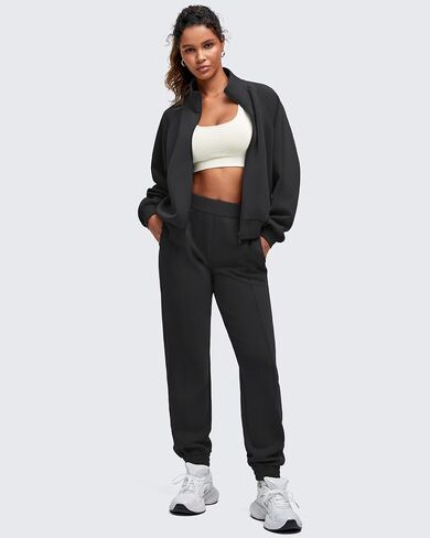G4Free Smoofit Modal Soft Women's Zip Up Jackets Loose Fit Mock Neck Casual Tops with Pockets in Saudi Arabia