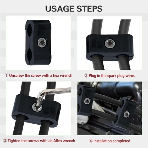 Car Engine Spark Plug Wire Separator Divider Set for (green) in Saudi Arabia