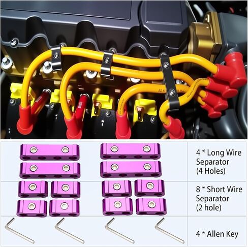 Car Engine Spark Plug Wire Separator Divider Set for (green) in Saudi Arabia