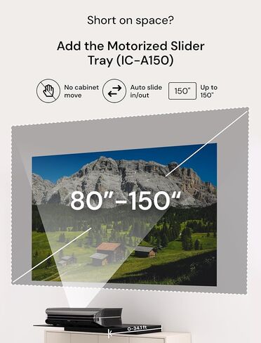 جهاز عرض تلفزيون ليزر ثلاثي AWOL Vision LTV-3500 Pro UST، سطوع يشبه التلفاز 3500 لومن، دقة مثالية 150 بوصة، Dolby Vision، 4K 3D HDR10+ جهاز عرض قصير للغاية in Kuwait