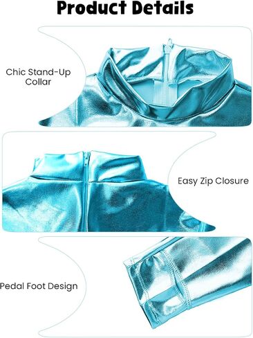 Wildarms Girls Unitards Long Sleeve Full Body Leotard Kids Turtleneck Bodysuit for Dance Costume Gymnastics 1-13 Years in Saudi Arabia