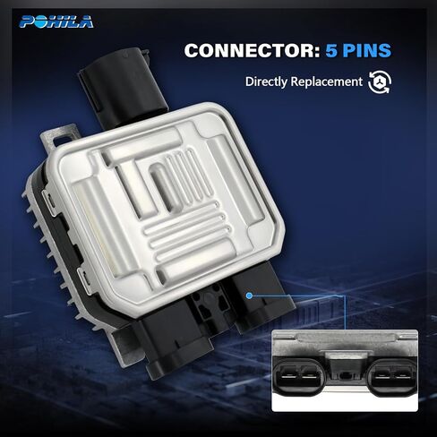 Engine Cooling Fan Relay Radiator Control Module Replacement for Ford Flex Ford Edge Lincoln MKZ Replaces# 7T43-8C609-BA 7T4Z-8B658-B 940005803 in Saudi Arabia