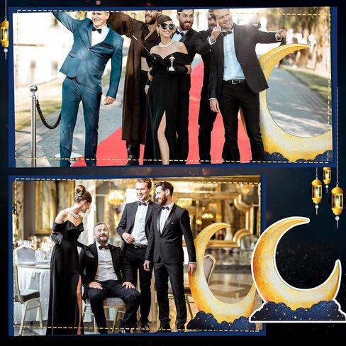 Leinuosen 5 Ft Moon Starry Night Party Decorations Crescent Moon Cardboard Stand up Cutout Large Life Size Twinkle Little Backdrop Prom Party Photo Prop Standup for Movie Night Birthday Homecomings in Saudi Arabia