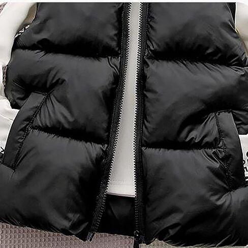 Boys Girls Winter Puffer Vest Hooded Lightweight Down Vests Sleeveless Kids Zipper Outerwear Coat Warm Quilted Puffy Jackets in Saudi Arabia