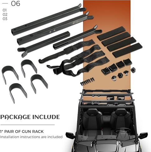 حاملة رف بندقية Kuafu UTV متوافقة مع Polaris Ranger 500 800 Full/Mid Size & Crew Rifle Gun Admable in Saudi Arabia