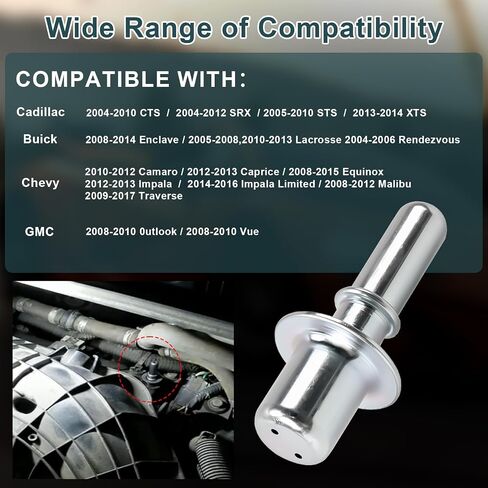 125833384 PCV صمام خرطوم موصل محول تركيب محول متوافق مع Chevy ، Buick (Enclave) ، GMC (Acadia) ، Cadillac 3.6L V6 Passenger Side Side Evential Dased Prottilation - 1 Pack in Kuwait