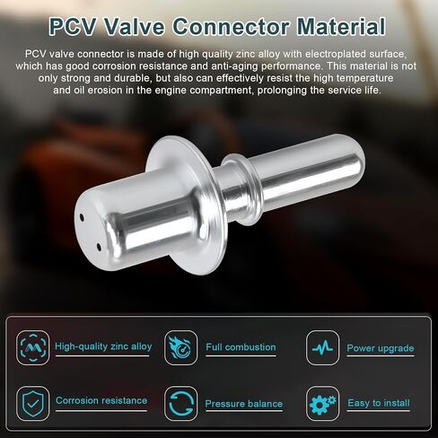 125833384 PCV صمام خرطوم موصل محول تركيب محول متوافق مع Chevy ، Buick (Enclave) ، GMC (Acadia) ، Cadillac 3.6L V6 Passenger Side Side Evential Dased Prottilation - 1 Pack in Kuwait