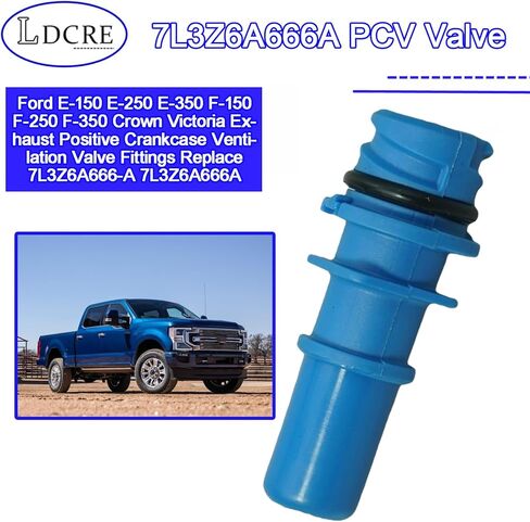 7L3Z6A666A PCV Valve Fitting for Ford E-150 E-250 E-350 F-150 F-250 F-350 Crown Victoria Exhaust Positive Crankcase Ventilation Valve Fittings Replace 7L3Z6A666-A 7L3Z6A666A in Saudi Arabia