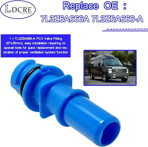 7L3Z6A666A PCV Valve Fitting for Ford E-150 E-250 E-350 F-150 F-250 F-350 Crown Victoria Exhaust Positive Crankcase Ventilation Valve Fittings Replace 7L3Z6A666-A 7L3Z6A666A in Saudi Arabia