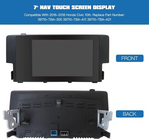 New 7-inch Nav OE Touch Screen Display for Radio for Honda Civic 10th 2016-2018 39710-TBA-305 39710-TBA-A11 39710-TBA-A21 in Saudi Arabia