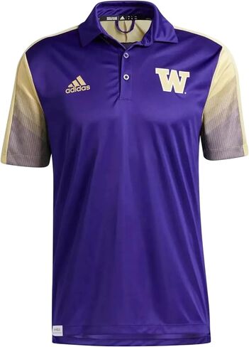Adidas Washington Huskies NCAA Men's Polo Golf Shirt, Purple in Saudi Arabia